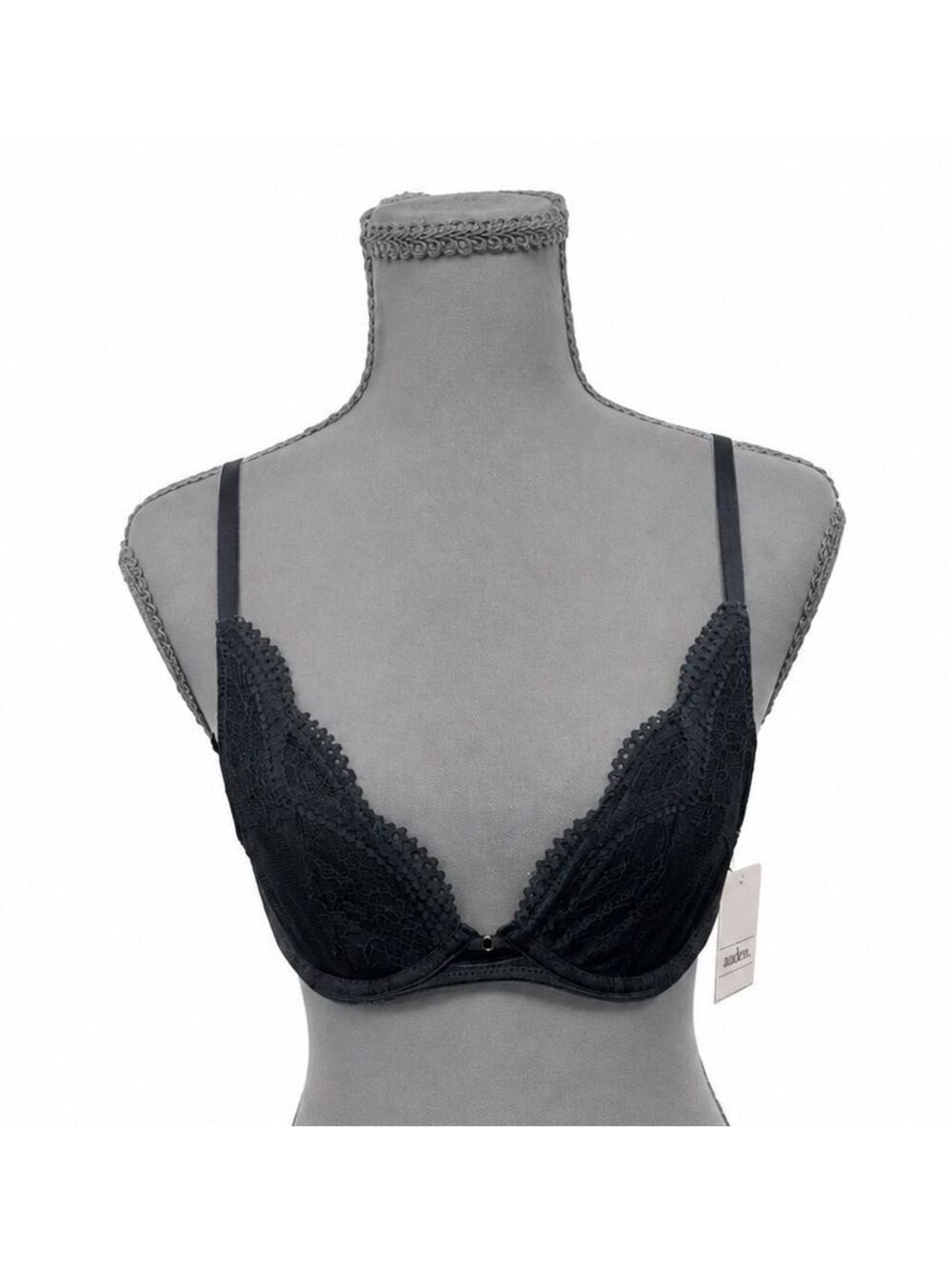 Auden Black Unlined Balconette Underwire Bra (32A)